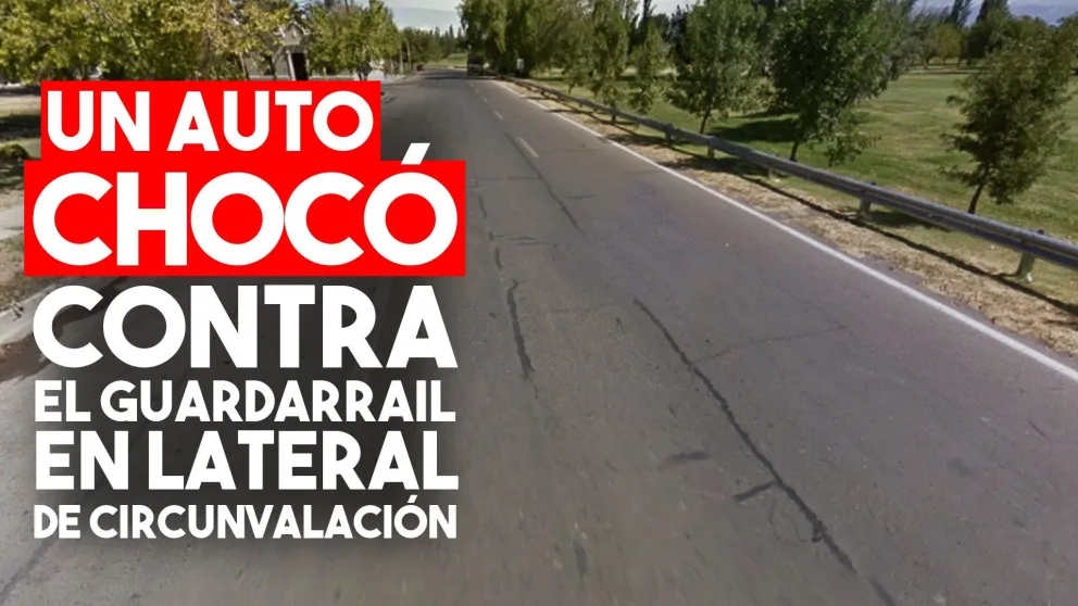 Un auto chocó contra el guardarrail en lateral de Circunvalación