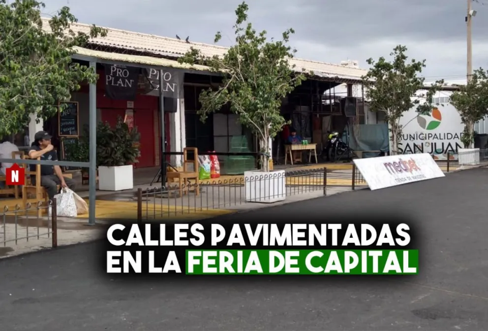 Ya están pavimentando  las calles de la feria de Capital