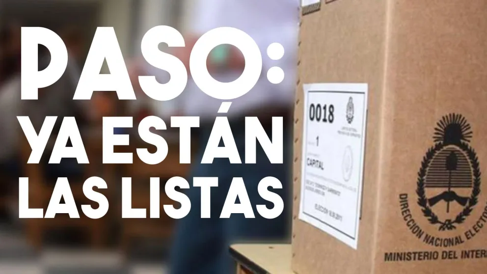 PASO: ya están las listas