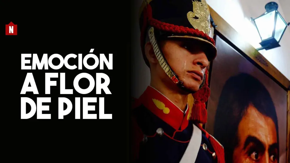 Un granadero se emocionó cuando descubrieron un cuadro de San Martín