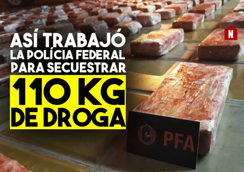 Así fue el operativo de la Policía Federal para secuestrar 110 kilos de droga