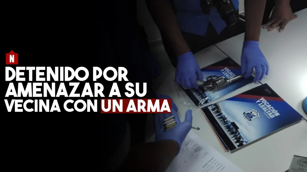 Amenazó con un arma y se escudó en su hija menor