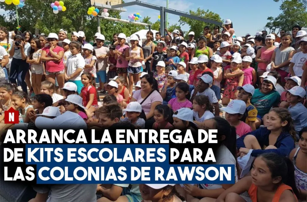 Arranca la entrega de kits escolares para los chicos de las colonias de Rawson