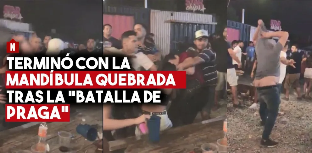 Un joven terminó con la mandíbula quebrada tras la gresca en Praga