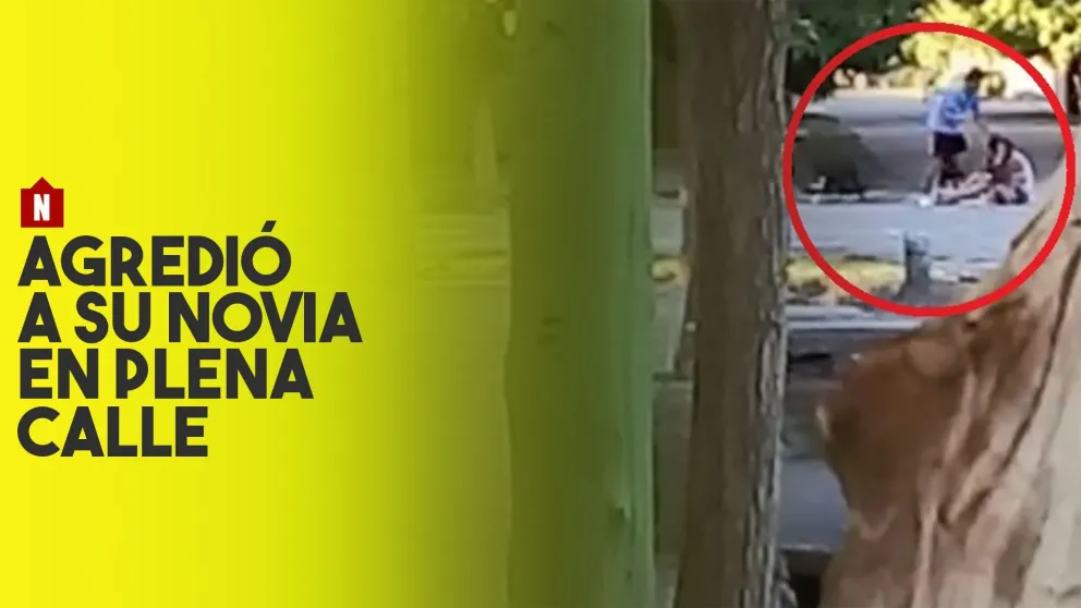 Agredió a su novia en plena calle