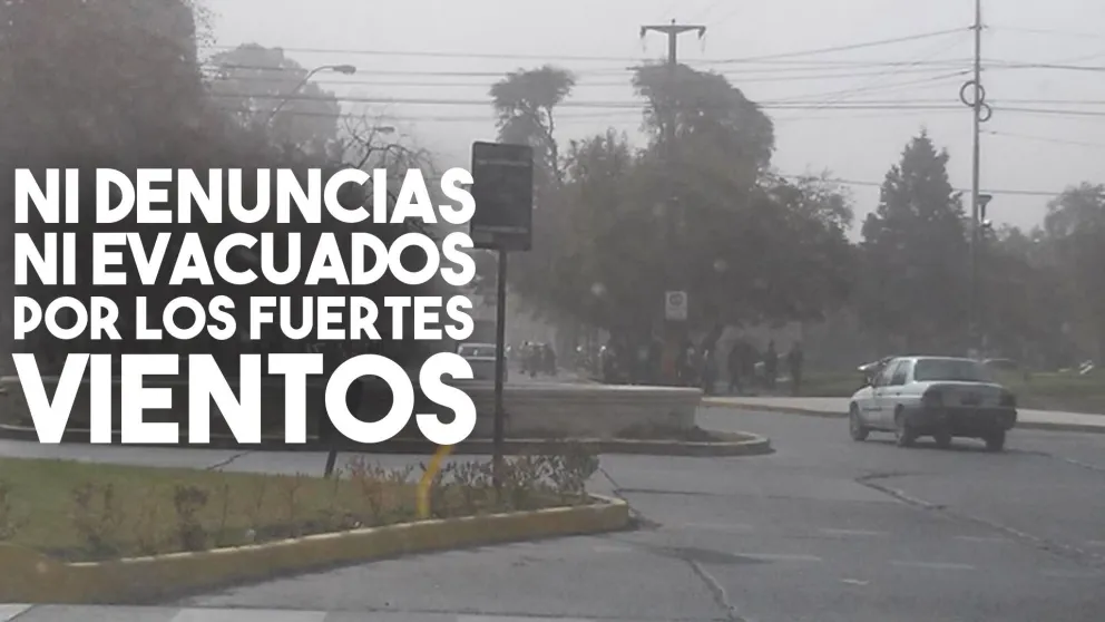 Pese a los fuertes vientos, no hubo denuncias por daños o familias evacuadas