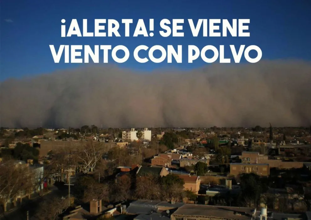 Emitieron un alerta por viento y polvo en San Juan