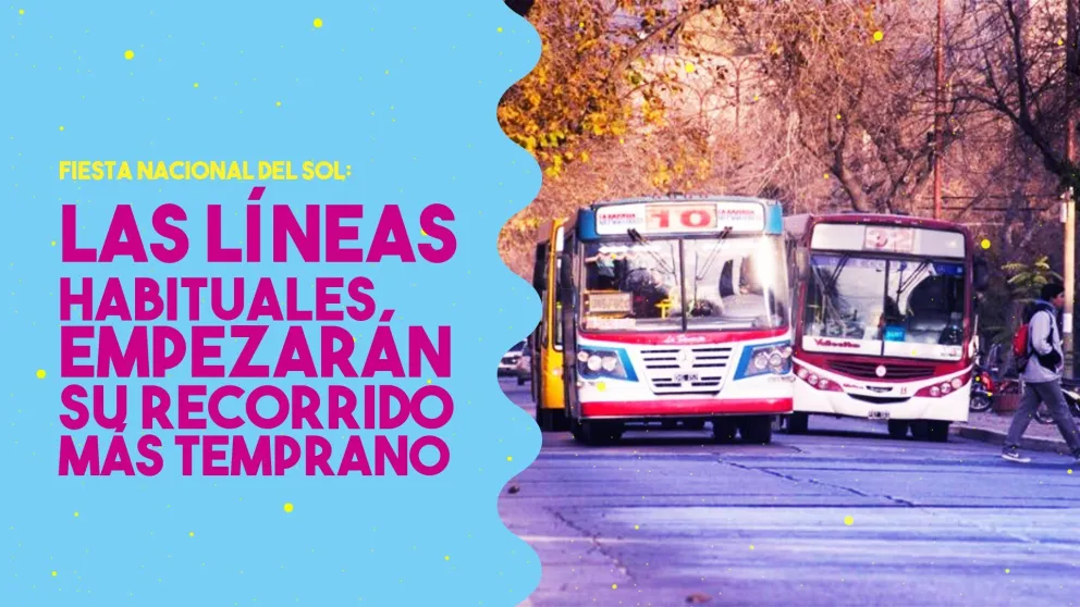 Fiesta Nacional del Sol: los servicios de colectivos comenzarán antes el recorrido