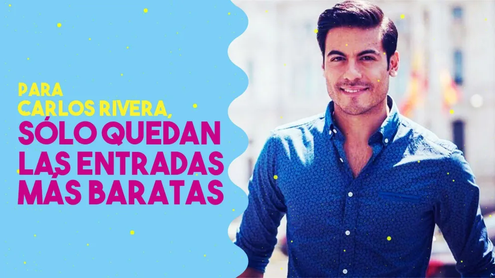 Para Carlos Rivera solo quedan las entradas más baratas