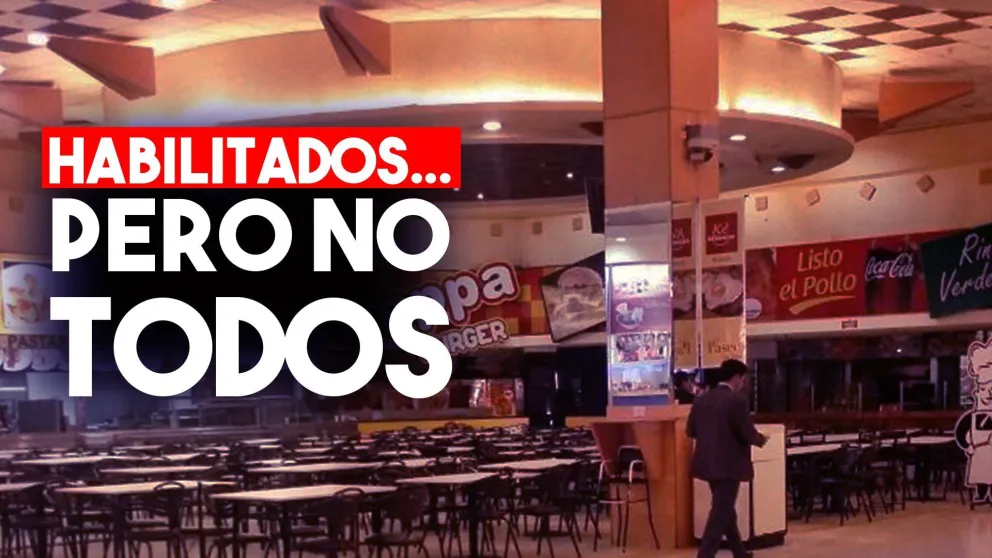 Habilitaron algunos locales del patio de comidas del Hiper