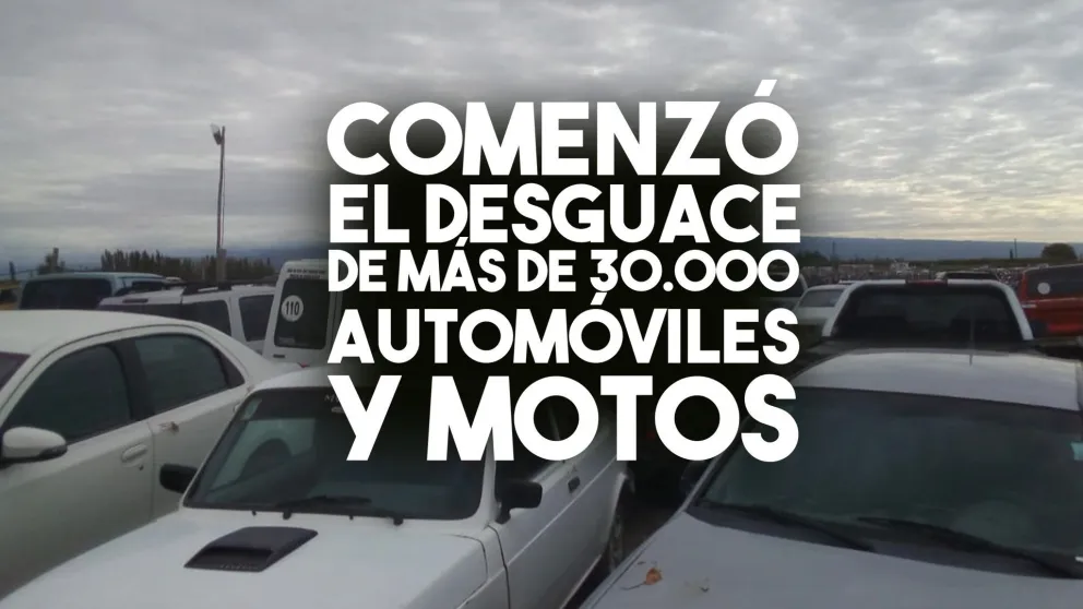 9 de Julio: comenzó el desguace de autos y motos radiados