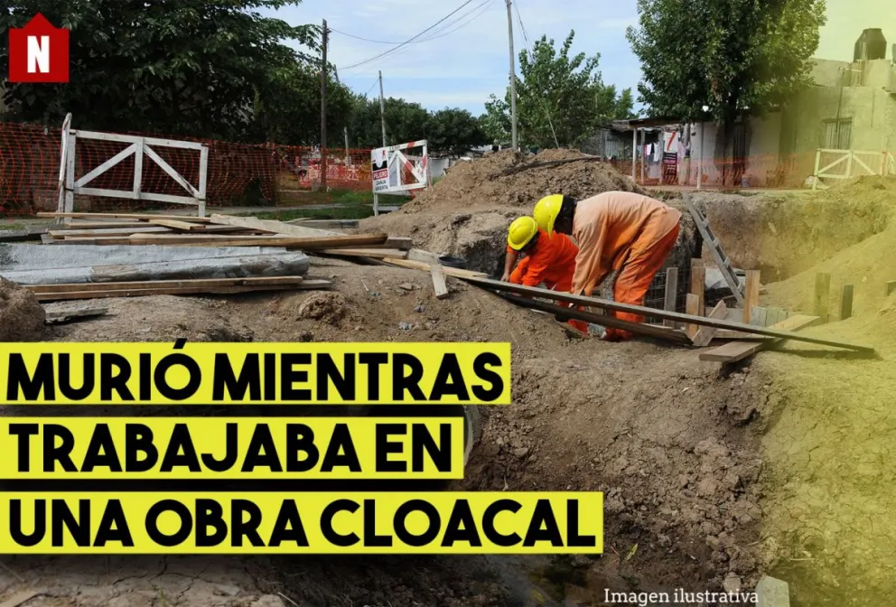 Un trabajador perdió la vida tras un accidente laboral en una obra cloacal