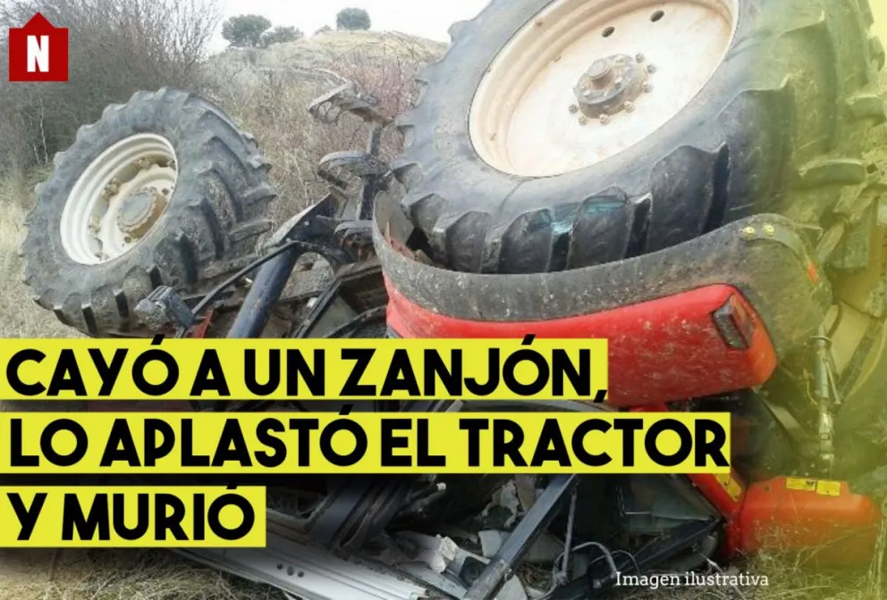 Un anciano murió aplastado por un tractor en su finca