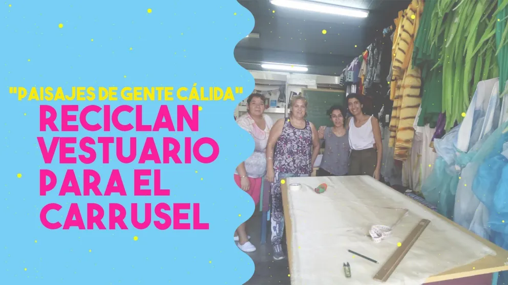 Vestuario variado, colorido y reciclado para el carrusel “Paisajes de gente cálida”