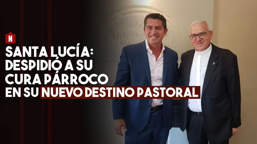 Santa Lucía despidió a su cura párroco