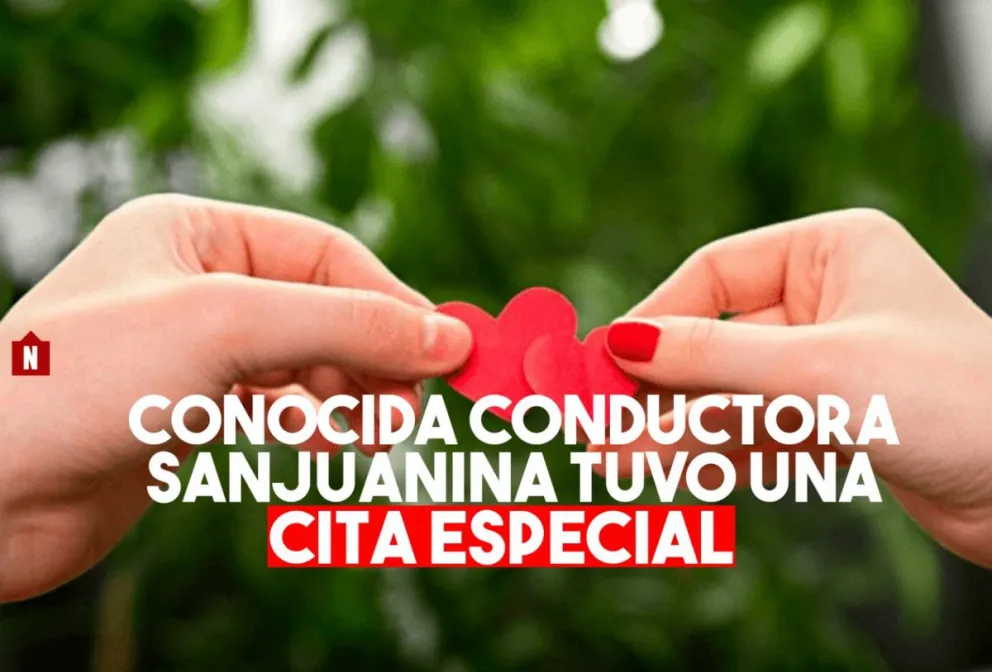 Mirá con quién tuvo una cita una reconocida conductora sanjuanina