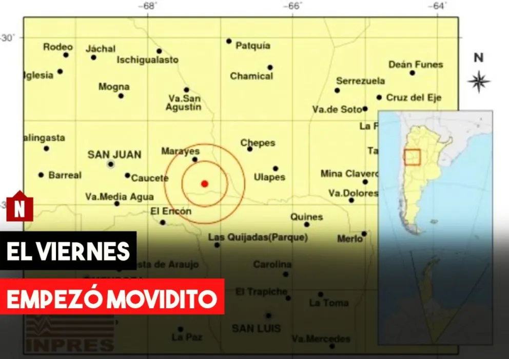 El viernes comenzó con un temblor