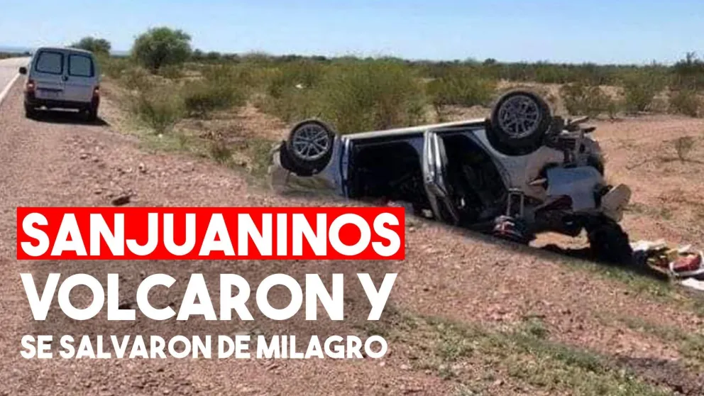Carlos Paz: dos sanjuaninos volcaron y se salvaron de milagro