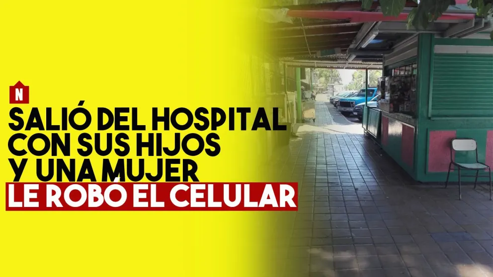Salió del hospital con sus hijos y le robaron el celular