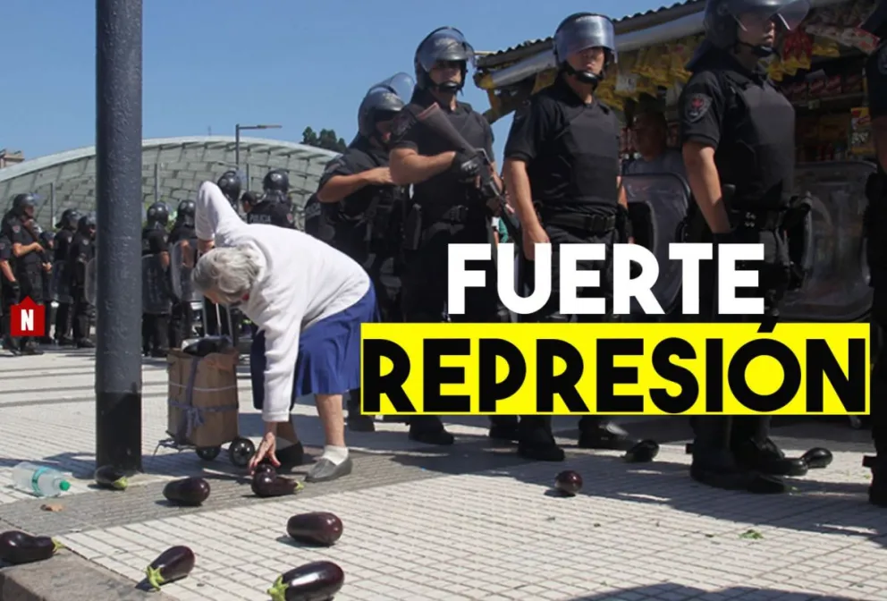 La policía reprimió a manifestantes durante un "Feriazo"
