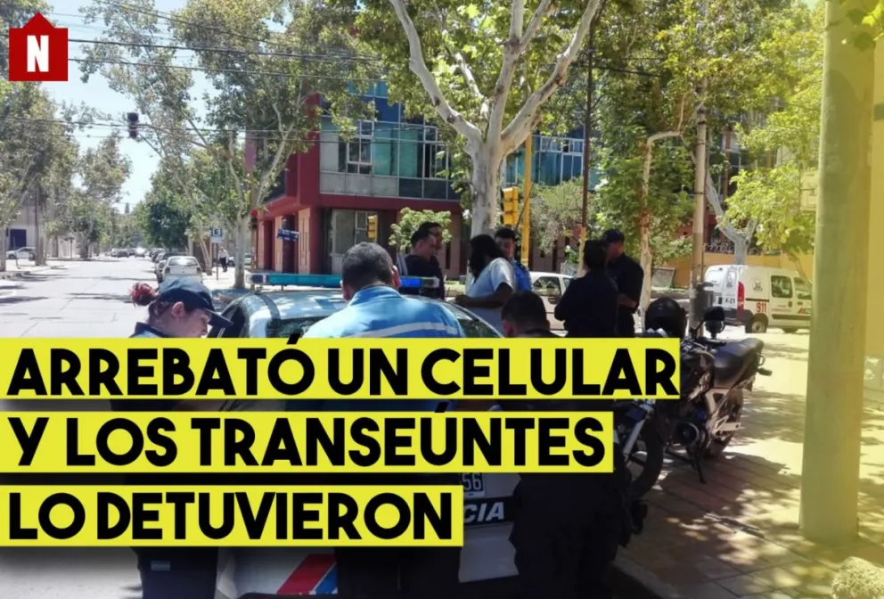 Arrebató un celular en pleno centro y lo detuvieron los transeúntes