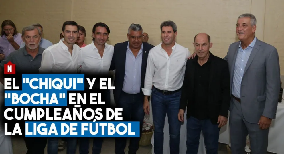 El Chiqui y el Bocha invitados de lujo en el cumpleaños de la Liga Sanjuanina de Fútbol