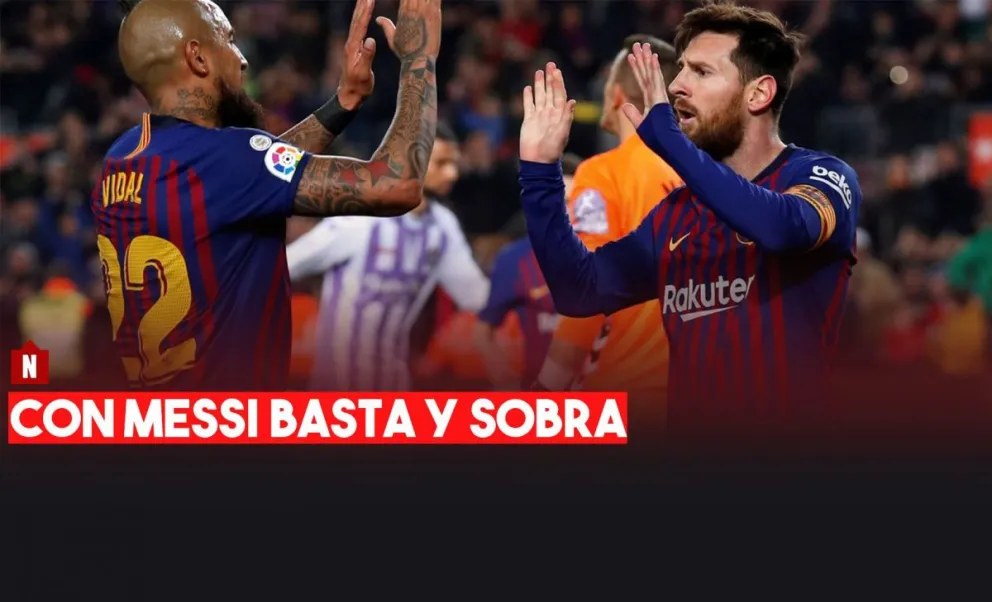 Messi le dió el triunfo al Barcelona