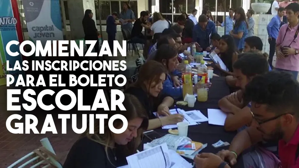 Comienzan las inscripciones para el boleto escolar gratuito
