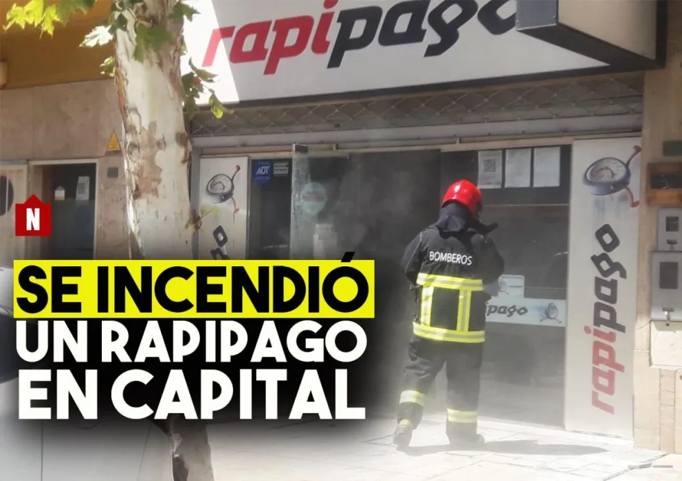 Se incendió un RapiPago de Capital