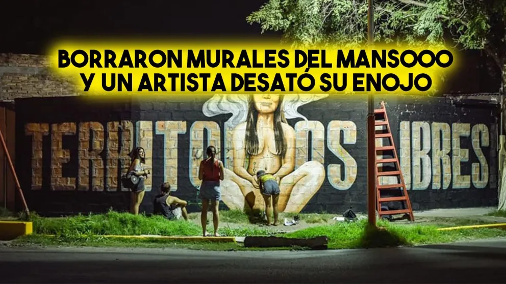 Borraron murales en Chimbas y un artista desató su enojo