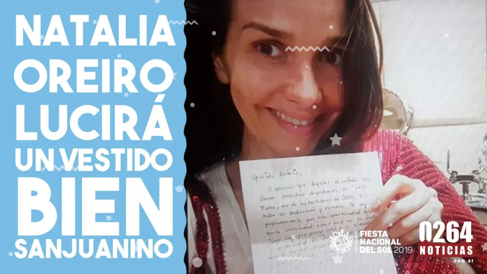 Natalia Oreiro lucirá un vestido bien sanjuanino