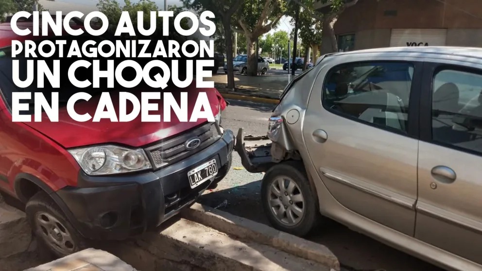 Cinco autos protagonizaron un choque en cadena