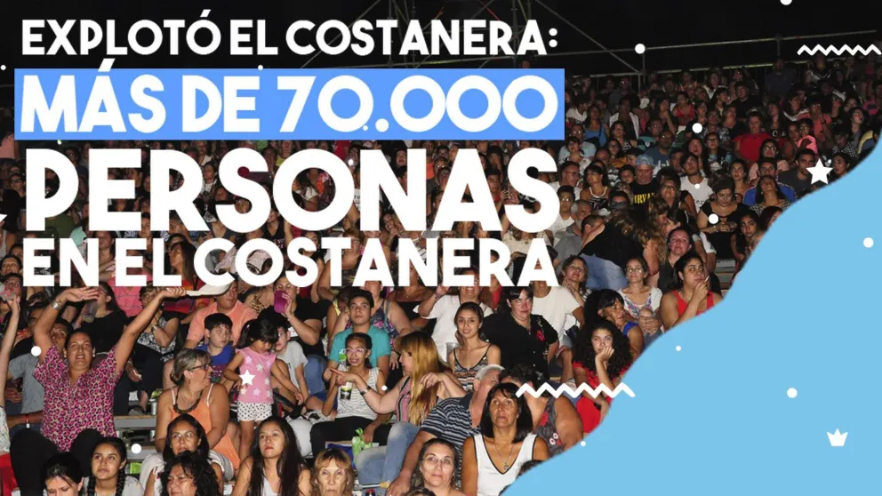 Más de 70.000 personas en el Costanera en la tercera noche de la FNS