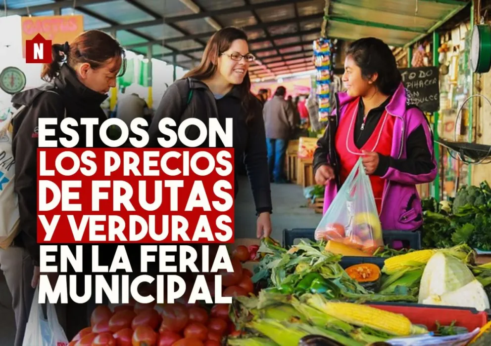 Estos son los precios de frutas y verduras en la Feria Municipal