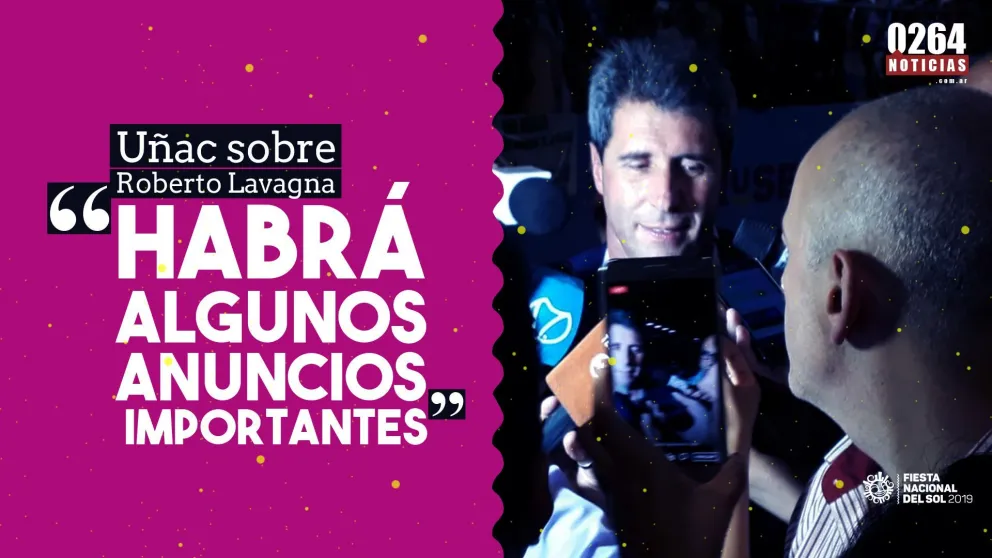 Sergio Uñac: "Gobernadores, senadores, diputados, intendentes, Roberto Lavagna el agradecimiento a ellos por ser parte de la Fiesta Nacional del Sol."