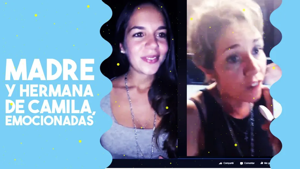 Madre y hermana de Camila emocionadas, agradecidas y felices
