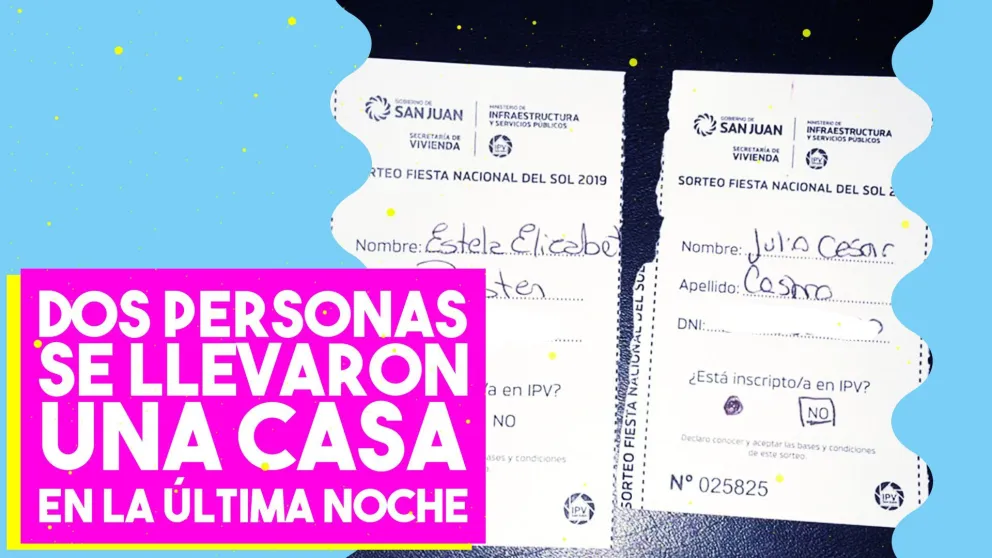 Dos personas se llevaron una casa en la última noche