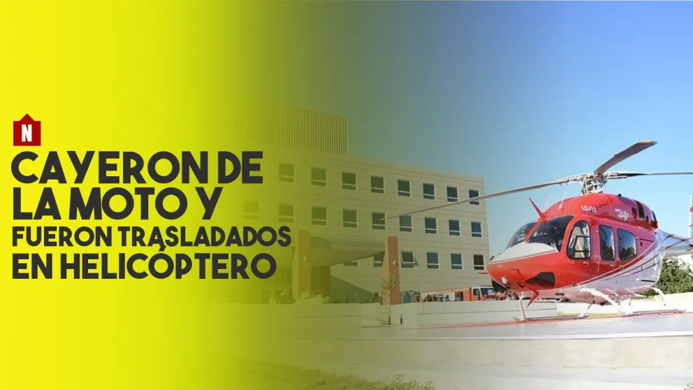 Tuvieron que ser trasladados en helicóptero tras caer de la moto