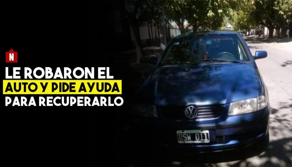 Le robaron el auto y pide ayuda para dar con los ladrones