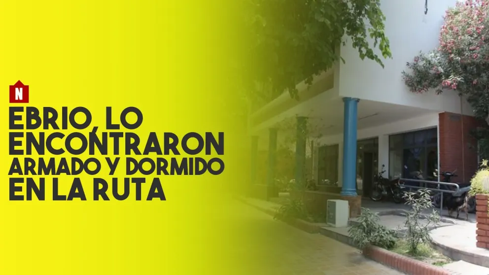 Ebrio, lo encontraron armado y dormido en la ruta