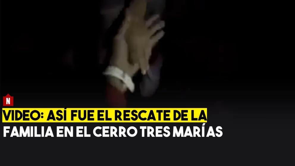 Video: así fue el rescate de la familia en el Cerro Tres Marías
