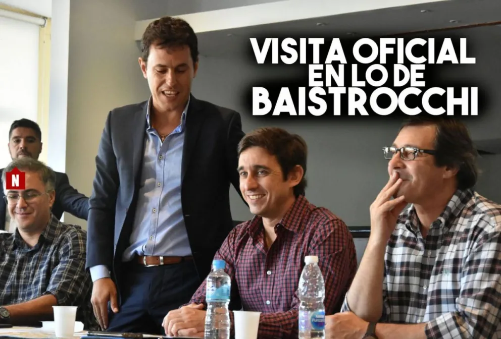 Rubén Uñac visitó el espacio de Emilio Baistrocchi
