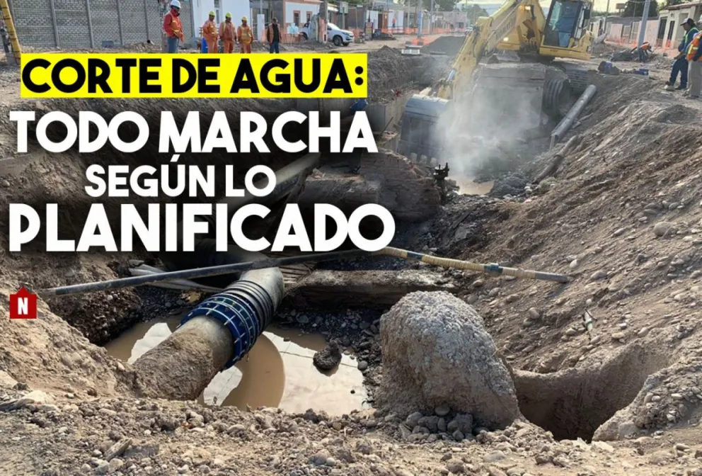 Ya se realizaron los empalmes previstos y el agua volverá dentro de horas