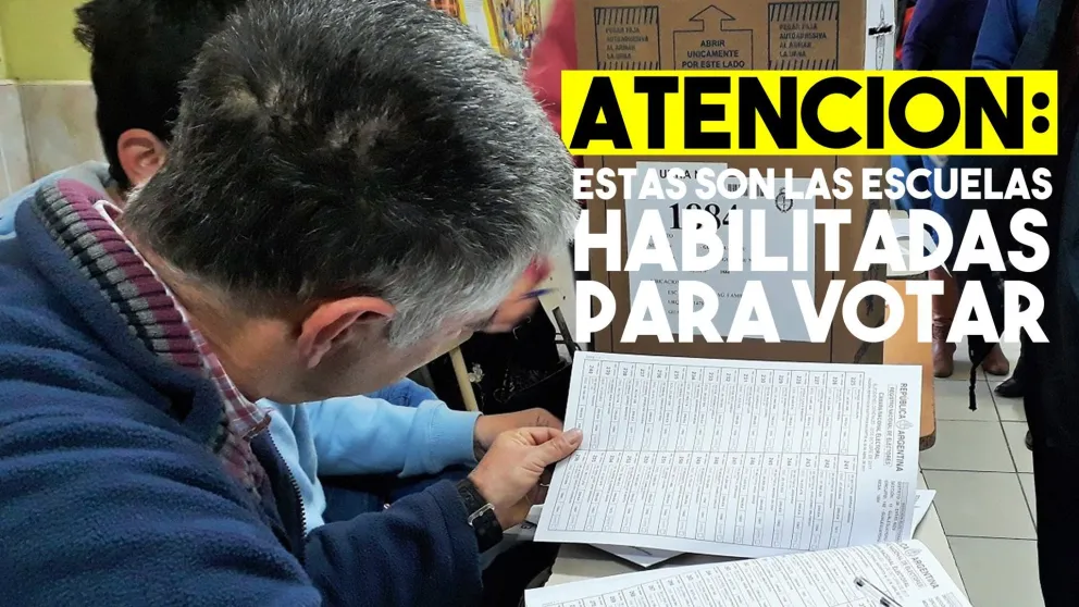 Atención: estas son las escuelas habilitadas para votar