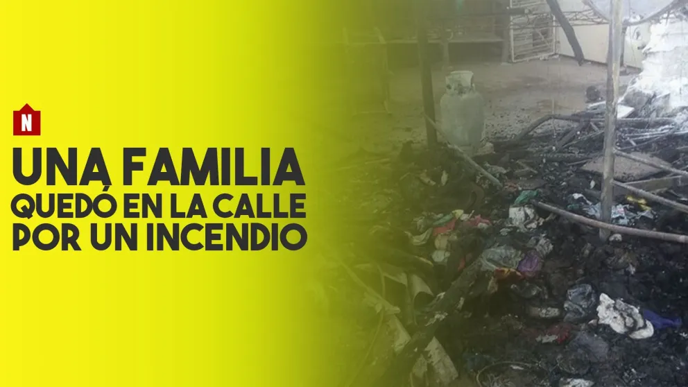 Se incendió una casa y la familia quedó en la calle