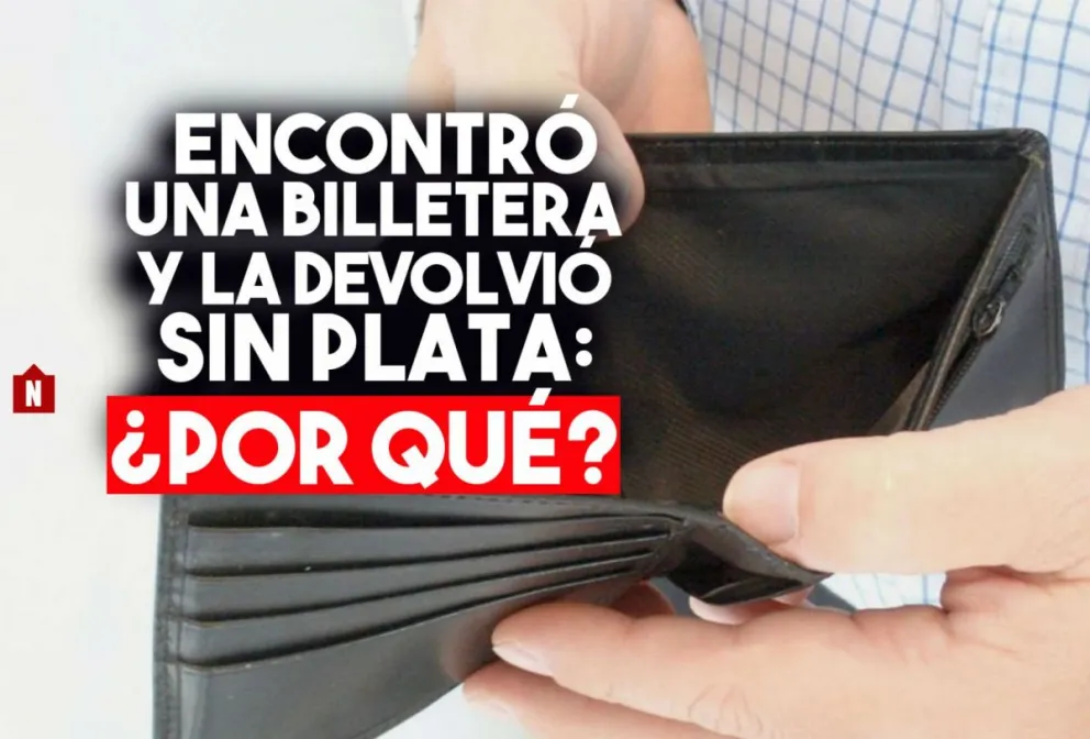 Encontró una billetera y la devolvió sin plata, pero con una carta