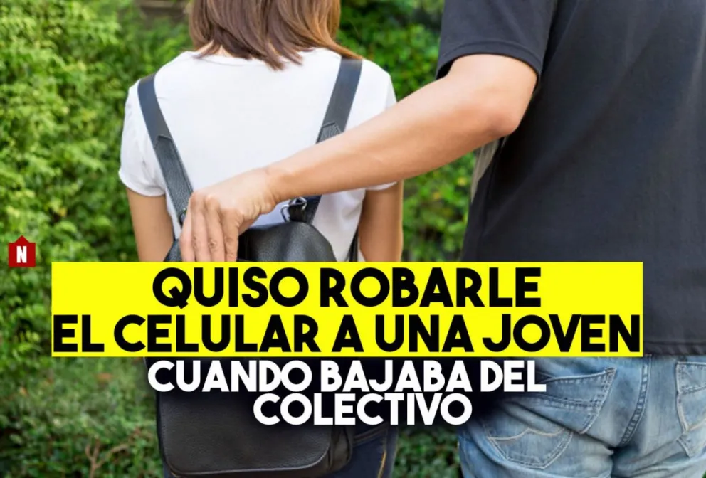 Intentó robarle el celular a una joven cuando bajaba del colectivo junto a su bebé