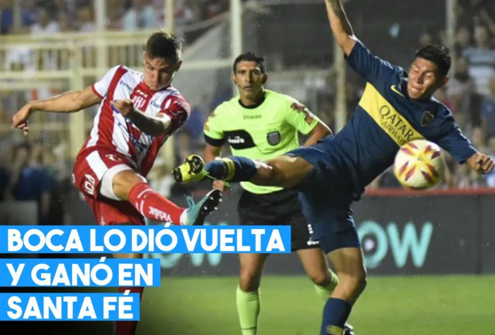 Boca lo dió vuelta, le ganó tres a uno Union de Santa Fé