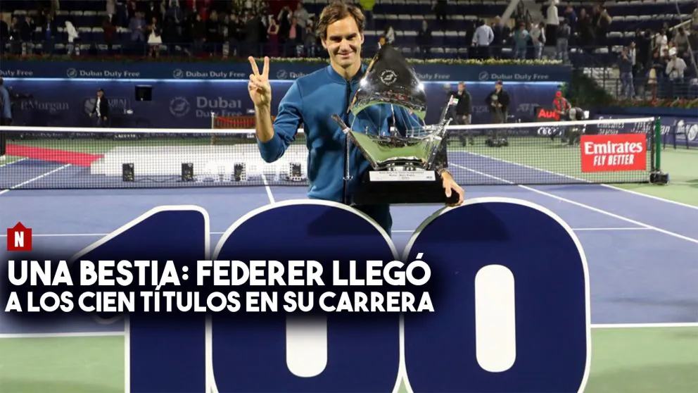 Legendario: Roger Federer se consagró en Dubai y llegó a los 100 títulos