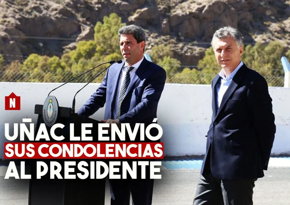 Uñac envió sus condolencias al Presidente